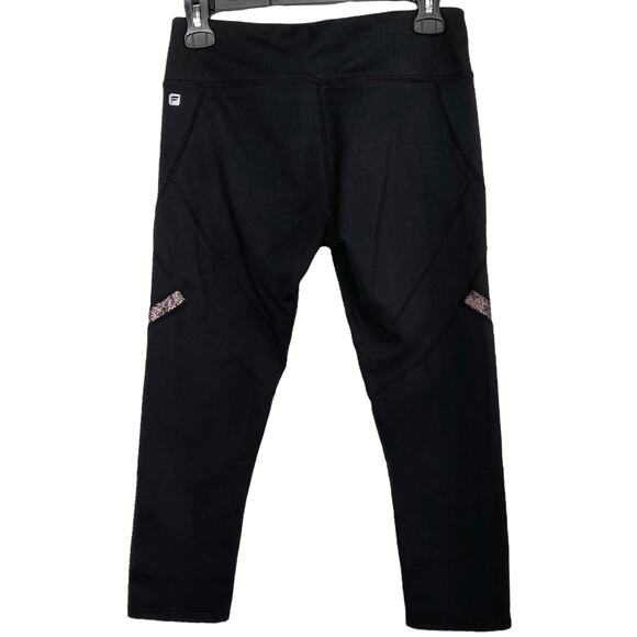 Fabletics Alessia Capri Compression Leggings in Black and Rose Gold Stripes, XS - Picture 5 of 5
